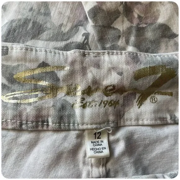 Seven7 High Rise Skinny Tummyless Floral Skinny Jeans Size 12 - Picture 5 of 7